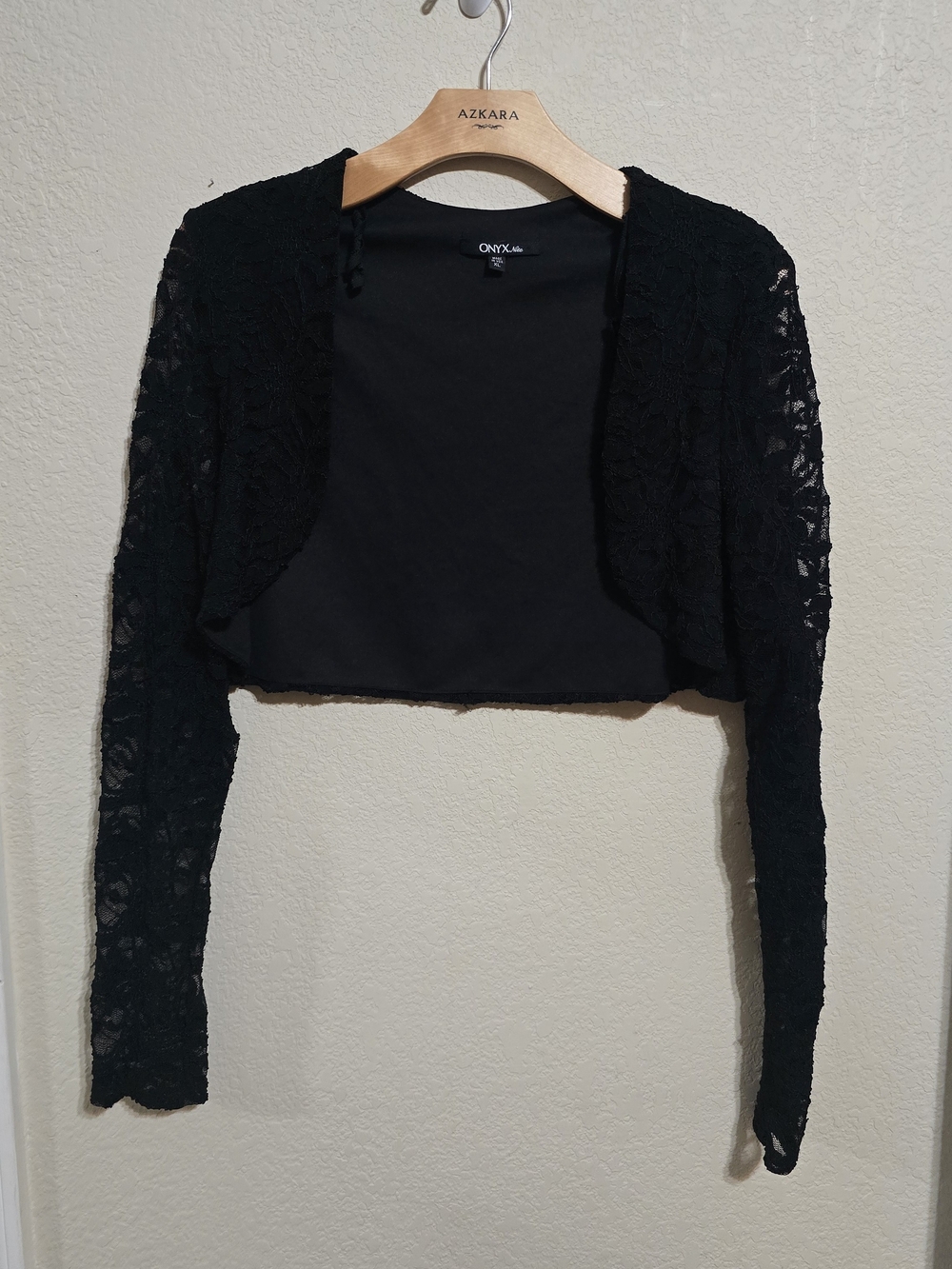 ON!X Lace Bolero Shrug in Black